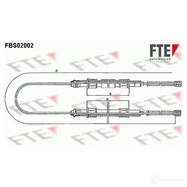Трос ручника, стояночного тормоза FTE fbs02002 608915 MC MB4SG 4028569000053