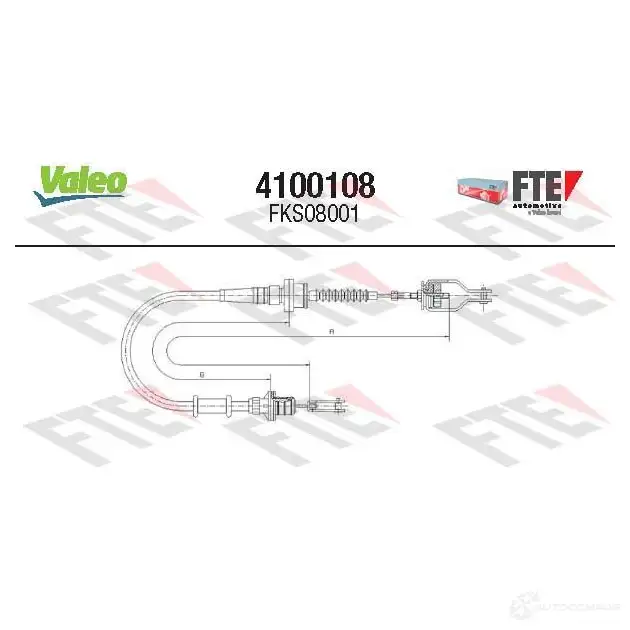 Трос сцепления FTE 1437424505 4100108 9K AKWQM
