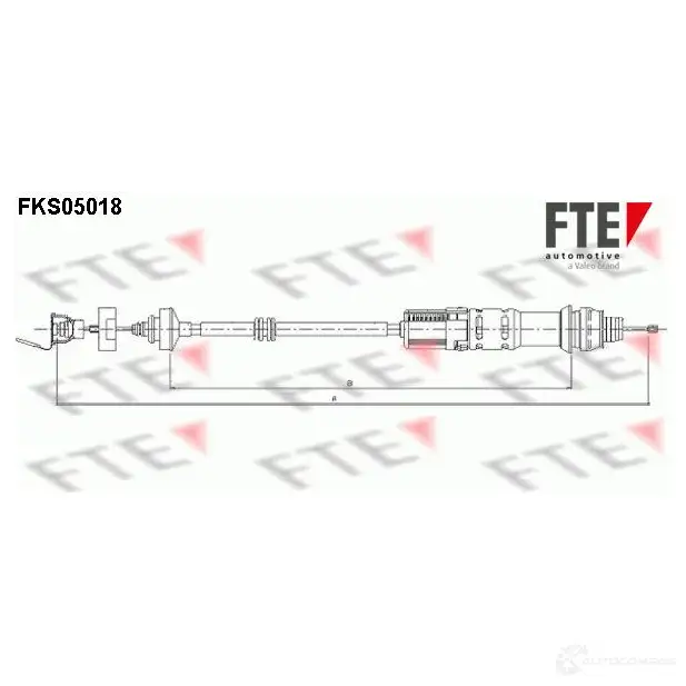 Трос сцепления FTE fks05018 609662 66A PFD5 4028569493640