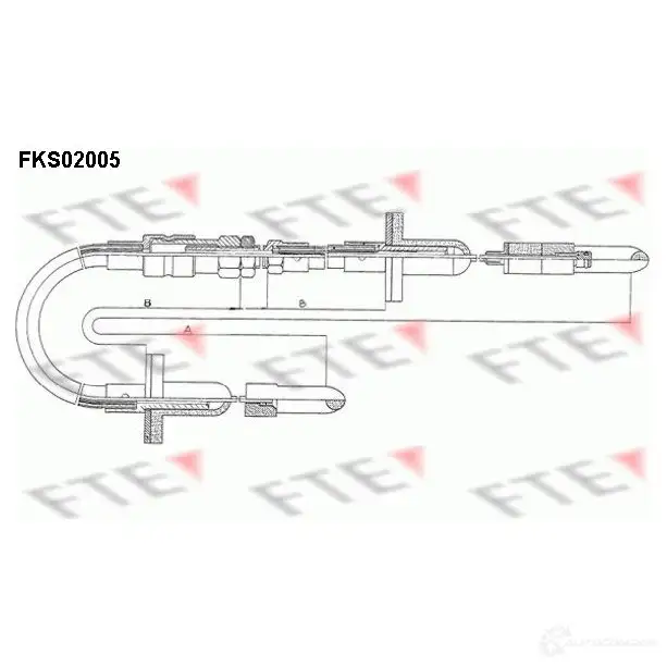 Трос сцепления FTE 6UOV2 C fks02005 609636 4028569002682