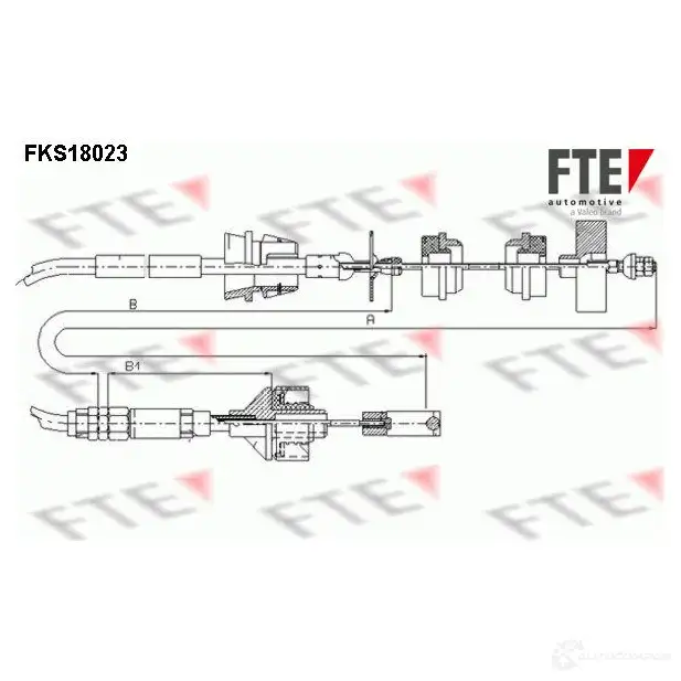 Трос сцепления FTE fks18023 T 6N2Y 609719 4028569458038 изображение 0