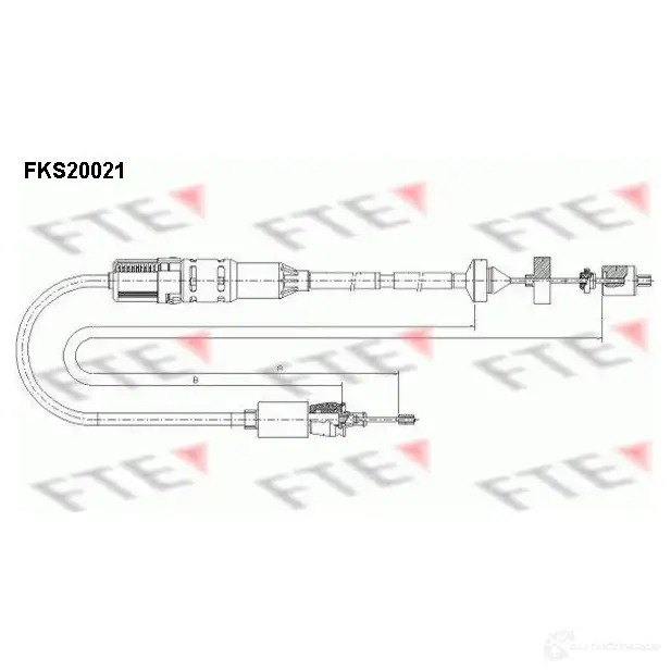 Трос сцепления FTE 4RMR0L C 609749 fks20021 4028569480213