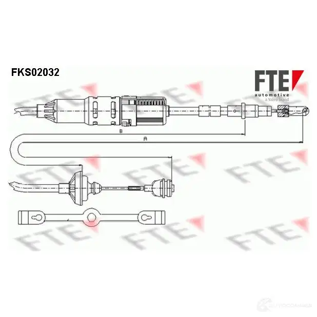 Трос сцепления FTE fks02032 609652 3A9 TNH 4028569365732 изображение 0