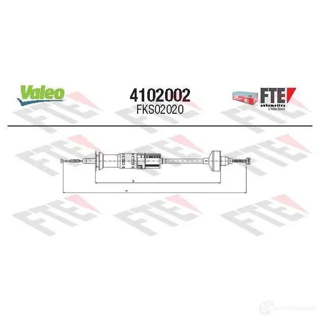 Трос сцепления FTE 4102002 12SU VUG 1437426661