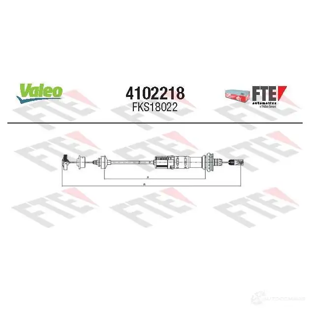 Трос сцепления FTE 4102218 1437424526 4 3W2RM изображение 0