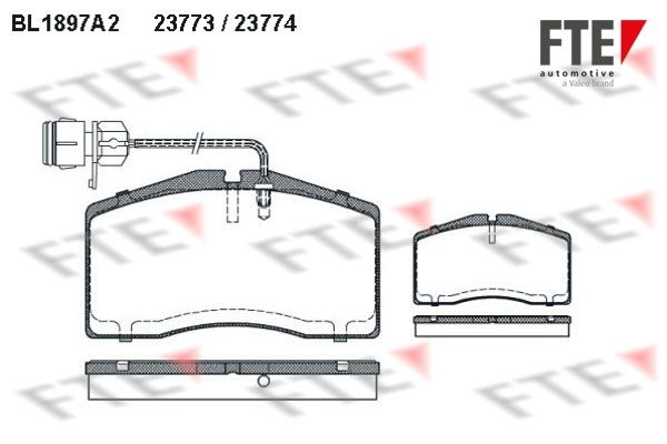 Тормозные колодки дисковые, комплект FTE 4028569438443 60441044 BL1897A2 ERF5 NA изображение 0