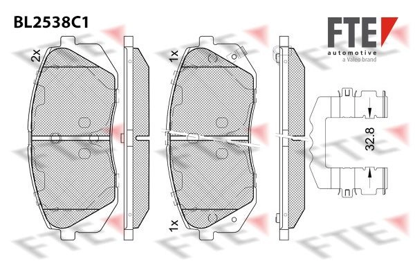 Тормозные колодки дисковые, комплект FTE I2 LJ6BE 1439895830 BL2538C1