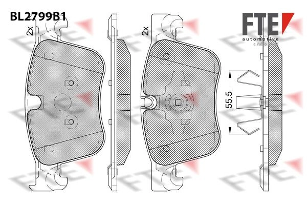 Тормозные колодки дисковые, комплект FTE BL2799B1 X XEMH 1439895837 изображение 0