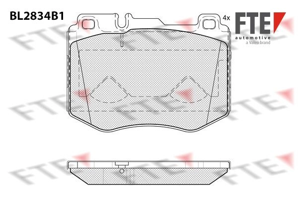 Тормозные колодки дисковые, комплект FTE 1439895839 8 F0IM BL2834B1 изображение 0