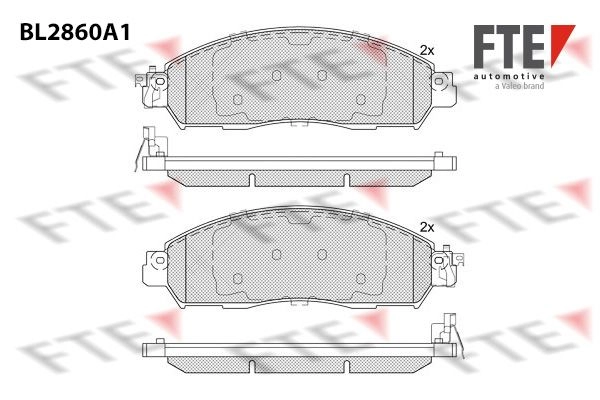 Тормозные колодки дисковые, комплект FTE VGPM N4T 1439895841 BL2860A1
