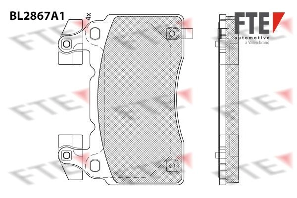 Тормозные колодки дисковые, комплект FTE J8V AMA 1439895848 BL2867A1