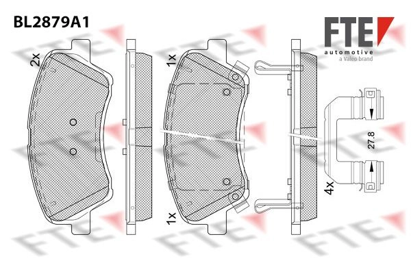 Тормозные колодки дисковые, комплект FTE AJ3 CS BL2879A1 1439895860 изображение 0