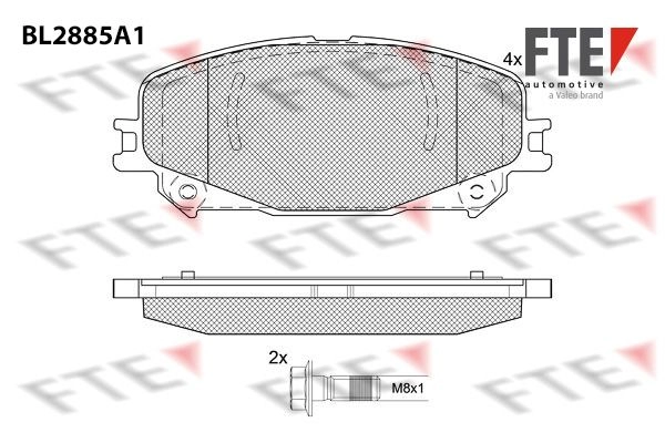 Тормозные колодки дисковые, комплект FTE BL2885A1 5CX Y7V 1439895866 изображение 0