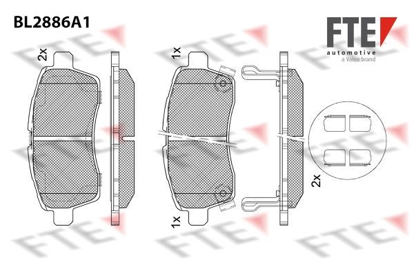 Тормозные колодки дисковые, комплект FTE EO78 5 1439895867 BL2886A1