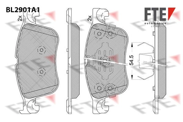 Тормозные колодки дисковые, комплект FTE 1439895883 BL2901A1 1M6INI B изображение 0