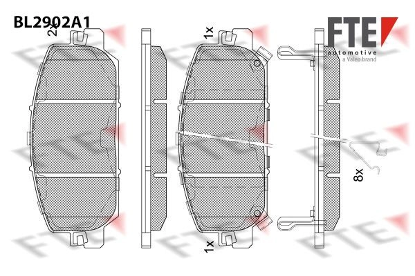 Тормозные колодки дисковые, комплект FTE 7U NID50 1439895885 BL2902A1