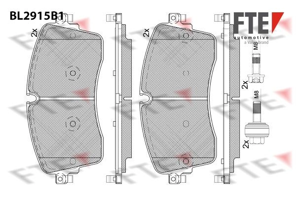 Тормозные колодки дисковые, комплект FTE UTLX J BL2915B1 1439895899