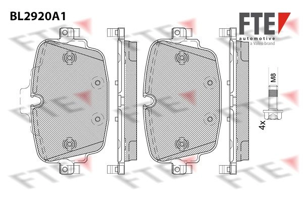 Тормозные колодки дисковые, комплект FTE BL2920A1 F0Z O3 1439895904