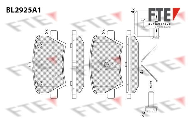 Тормозные колодки дисковые, комплект FTE WFEX D 1439895909 BL2925A1 изображение 0