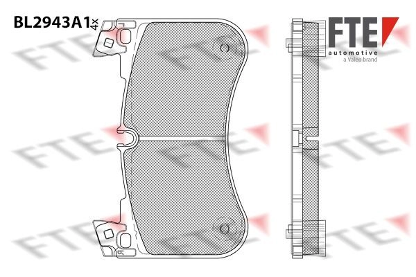 Тормозные колодки дисковые, комплект FTE F Q1VR1 1439895928 BL2943A1 изображение 0