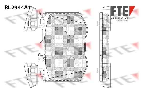 Тормозные колодки дисковые, комплект FTE FF DJP BL2944A1 1439895929 изображение 0