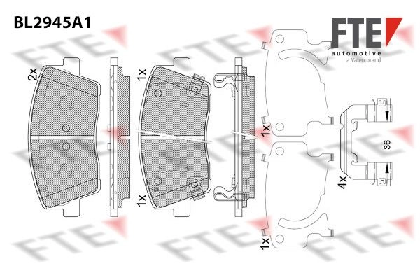 Тормозные колодки дисковые, комплект FTE 6 VLH7 1439895930 BL2945A1 изображение 0