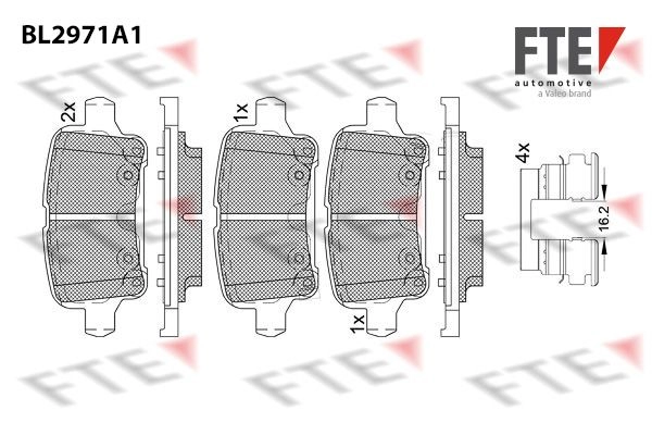 Тормозные колодки дисковые, комплект FTE BL2971A1 1439895957 8I LM8O6 изображение 0