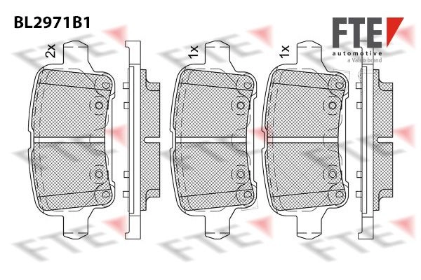 Тормозные колодки дисковые, комплект FTE 1439895958 G4C7 XW BL2971B1 изображение 0