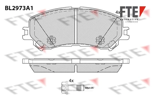 Тормозные колодки дисковые, комплект FTE HQ0X YO 1439895960 BL2973A1