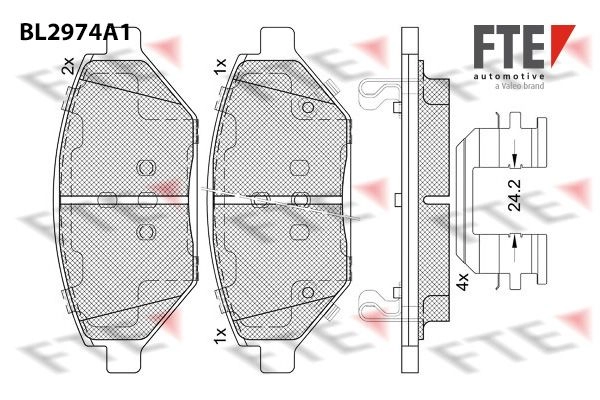Тормозные колодки дисковые, комплект FTE BL2974A1 BQ QMW 1439895961