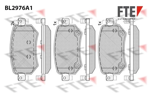 Тормозные колодки дисковые, комплект FTE 1439895963 BL2976A1 NU8 2A изображение 0