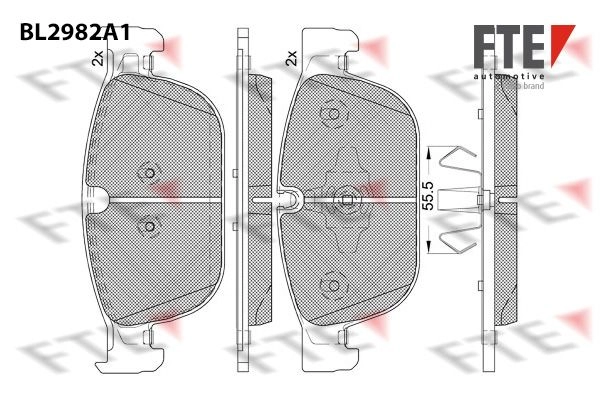 Тормозные колодки дисковые, комплект FTE FLA MUWL 1439895969 BL2982A1 изображение 0