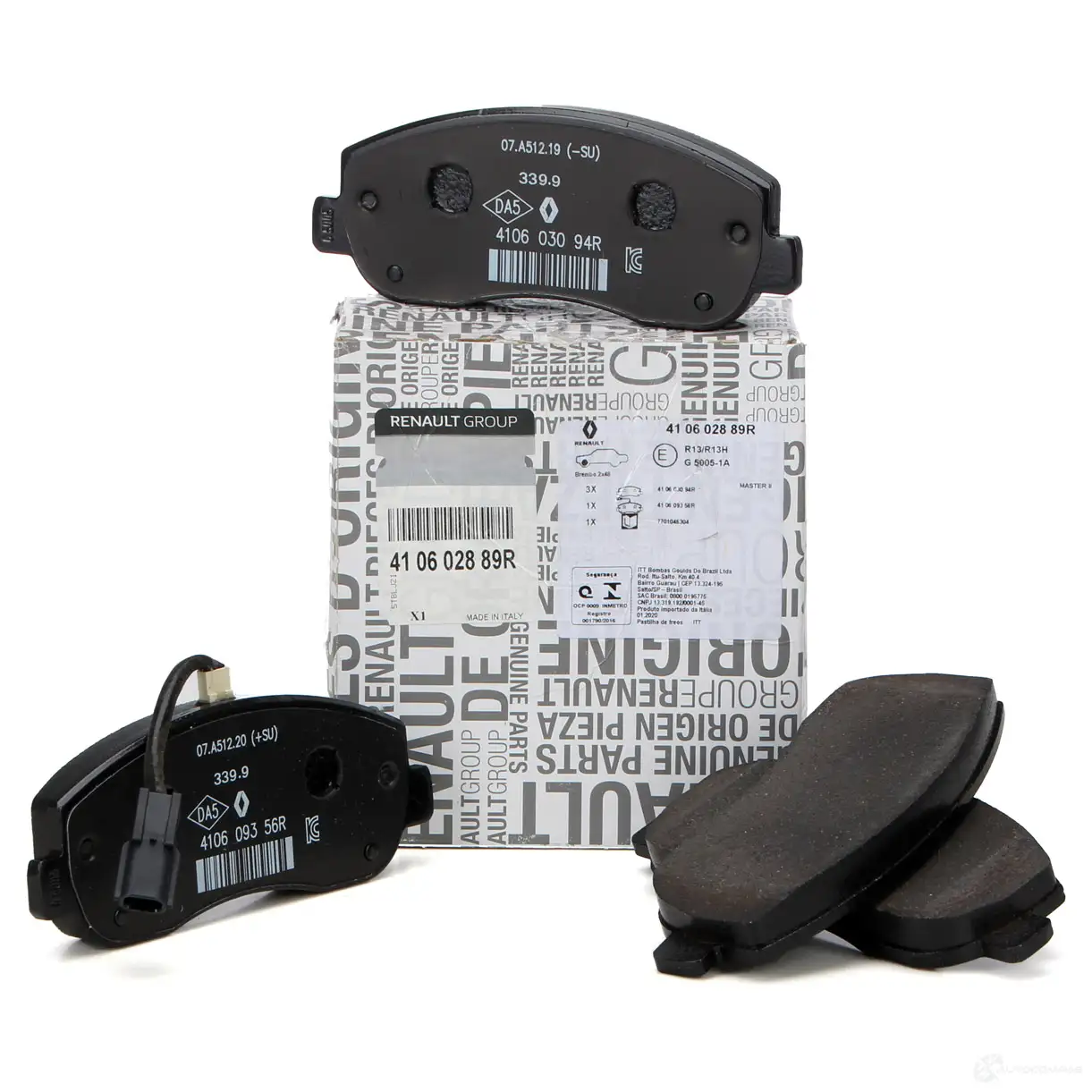 Тормозные колодки, дисковые, комплект RENAULT 1437028592 4106 028 89R S AEL1 - Изображение 1