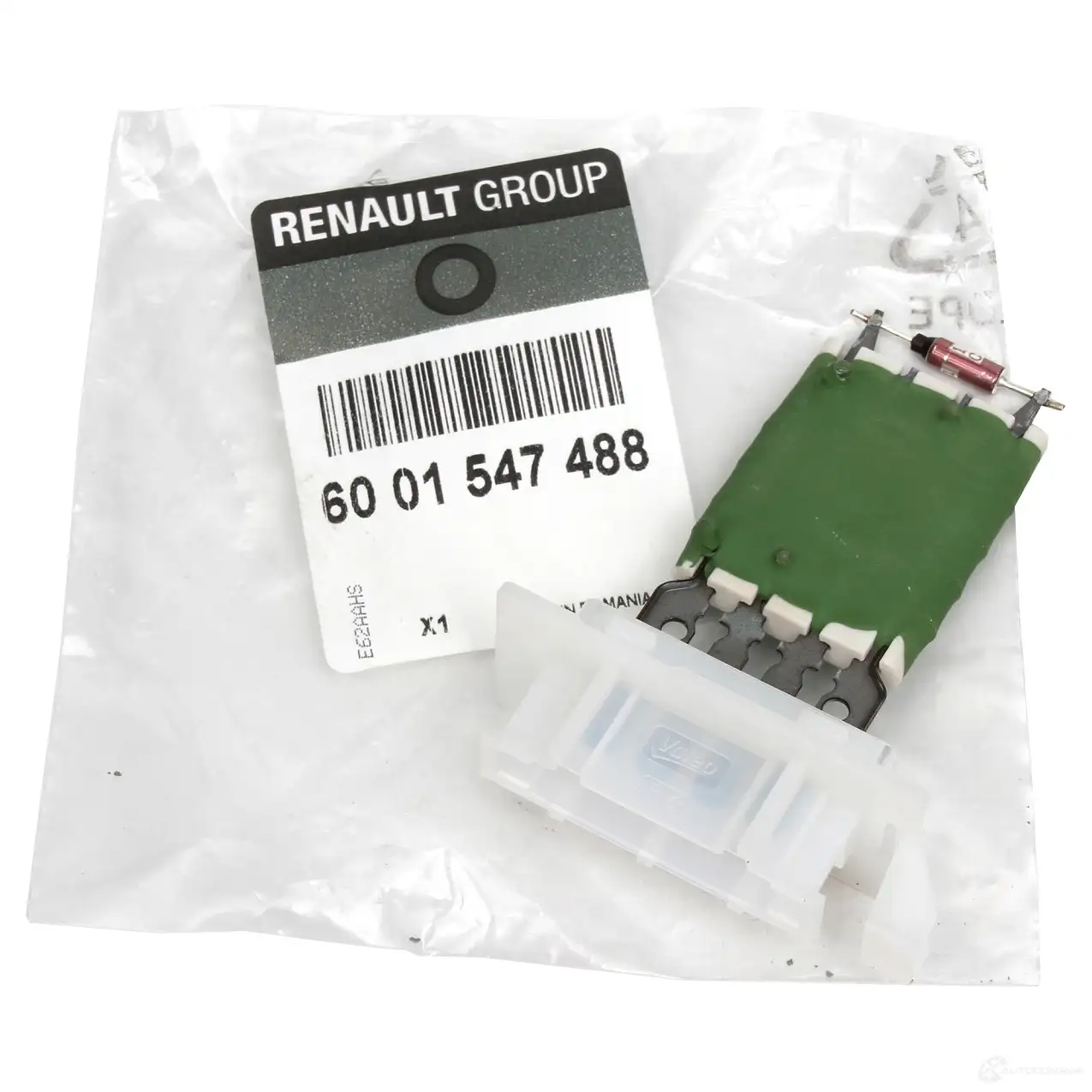 Резистор вентилятора печки RENAULT 6001547488 TVZXGS W 22935428 изображение 0