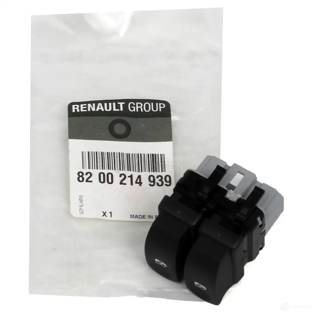 Оригинальные кнопки стеклоподъемника передней левой двери Clio III Twingo II RENAULT 8200214939 1438179384 9QVSB RA - Изображение 1