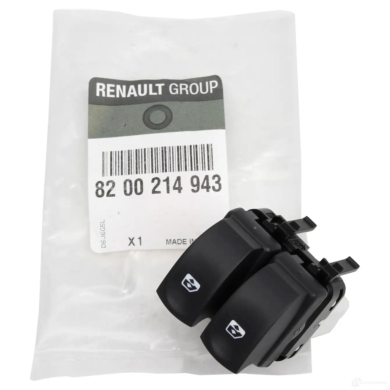 Оригинальные кнопки стеклоподъемника передней левой двери Clio III Twingo II RENAULT 8200214943 3 QLCA 1438179386 - Изображение 1
