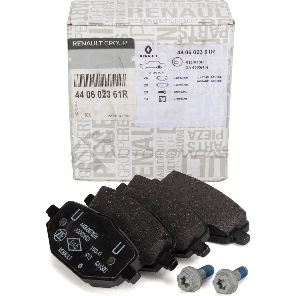 Оригинальные задние тормозные колодки Captur 2 Megane 4 RENAULT 1440001861 440602361R O2 GIC - Изображение 1
