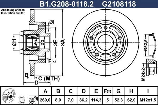 Тормозной диск GALFER 4 25SC 1440635948 B1.G208-0118.2 изображение 0