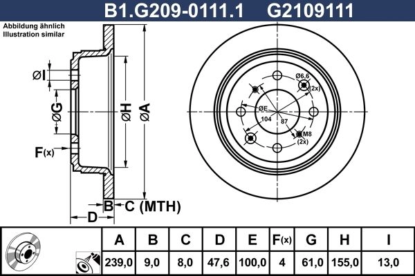 Тормозной диск GALFER B1.G209-0111.1 IA IYL 1440635950 изображение 0