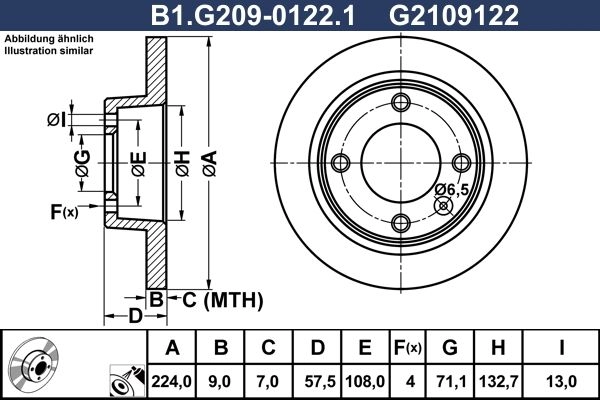 Тормозной диск GALFER B1.G209-0122.1 GCL 9Q 1440635951 изображение 0