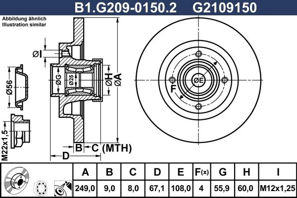 Тормозной диск GALFER 8PM GO 1440635952 B1.G209-0150.2 изображение 0