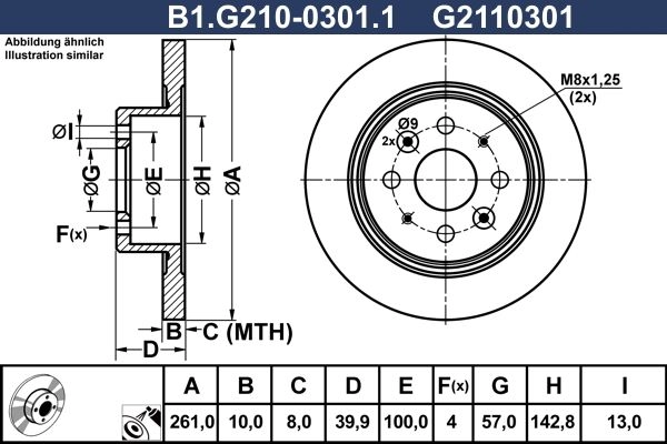 Тормозной диск GALFER 1440635976 F2O 4N B1.G210-0301.1 изображение 0