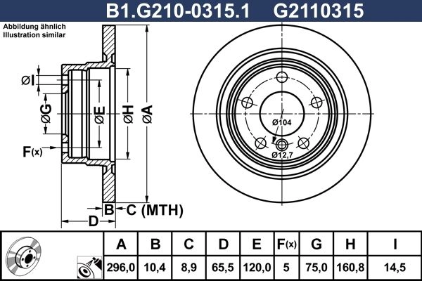 Тормозной диск GALFER B1.G210-0315.1 DX2 6M 1440635982 изображение 0