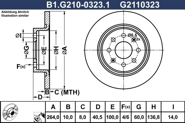 Тормозной диск GALFER 1440635986 C SXII9 B1.G210-0323.1 изображение 0