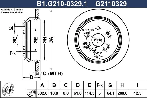 Тормозной диск GALFER B1.G210-0329.1 KM5 0TVE 1440635989 изображение 0
