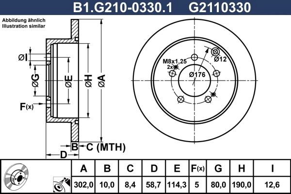Тормозной диск GALFER B1.G210-0330.1 H K37X 1440635990 изображение 0