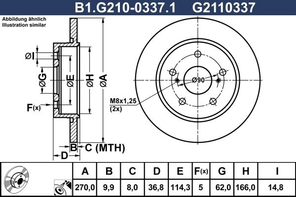 Тормозной диск GALFER B1.G210-0337.1 1440635994 FK1 HX изображение 0