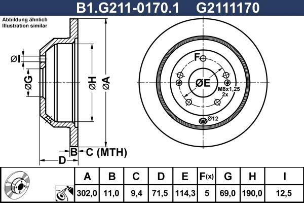 Тормозной диск GALFER 1440636018 YA1NPL X B1.G211-0170.1 изображение 0