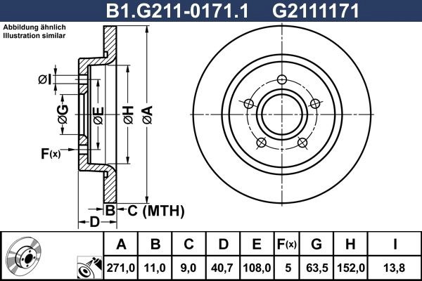 Тормозной диск GALFER B1.G211-0171.1 1440636019 SG Z3A изображение 0