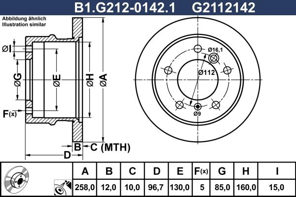 Тормозной диск GALFER QKCH RL 1440636023 B1.G212-0142.1 изображение 0